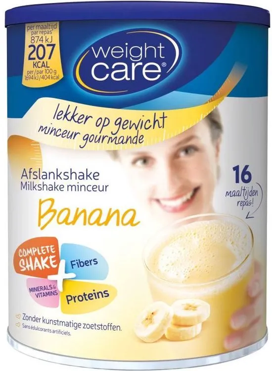 Weight Care Milkshake Drinkmaaltijd - Banaan - 436 gram - 16 maaltijden