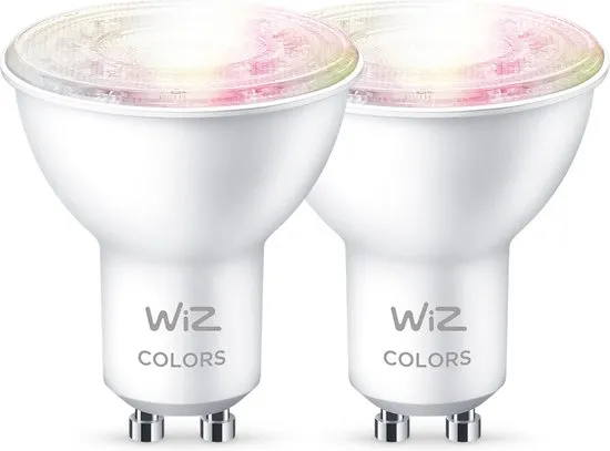 WiZ Spot 2-pack Slimme LED Verlichting - Gekleurd en Wit Licht - GU10 - 50W - Wi-Fi