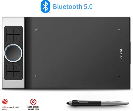 XPPen Deco Pro MW Bluetooth Grafische Tablet Draadloze Passieve Pen Tablet 8192 Niveaus Compatibel Mac Windows Chrome Linux