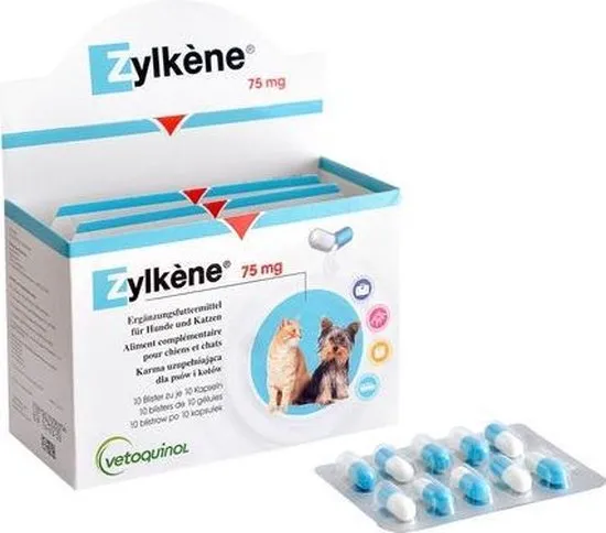 Zylkène 75 mg - 100 capsules (kat & kleine hond)