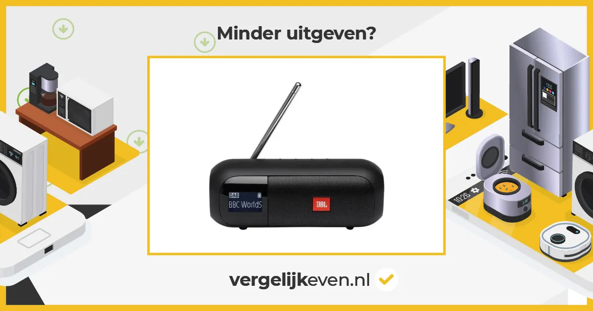 JBL Tuner 2 Draagbare DAB+ radio met Bluetooth Zwart Vergelijk even