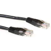 ACT CAT6 U/UTP netwerkkabel 1 meter - Zwart
