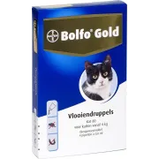 Bayer Bolfo Gold 80 Anti vlooienmiddel - Kat - > 4 kg - 4 pipetten