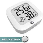 Ease Electronicz Hygrometer - Weerstation - Luchtvochtigheidsmeter - Thermometer Voor Binnen - Incl. Batterij en Plakstrip