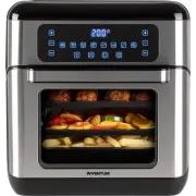 Inventum GF1200HLD - Airfryer oven - Heteluchtfriteuse met roterende mand - Inhoud 12 liter - Zwart/RVS