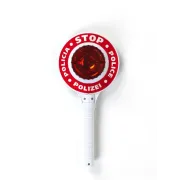 Klein Politie-stopbord Met Handvat En Knipperlicht 29 Cm