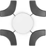 Princess 103070 Dinner4All Circle – Vier individuele kookstations – 4 x 250 W