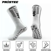 Prostec® Gripsokken - Gripsokken voetbal - Grip socks - One size - Anti slip - Anti blaren - Gripsokken sport - Gripsokken wit