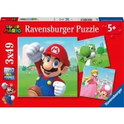 Ravensburger puzzel Super Mario - 3x49 stukjes - kinderpuzzel