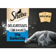 Sheba Delicatesse - Vis in Saus - Maaltijdzakjes voordeelpak - 40 x 85g