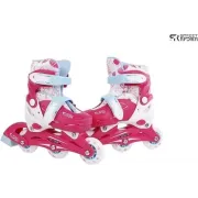 Skeelers - Street Rider Inline Skates Hardboot - Roze - Verstelbaar Maat 30-33 - Meisjes Skeelers - Skeelers Meisjes Hartjes - Nok Nak
