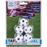 Tafelvoetbalballen 5 st. zwart/wit