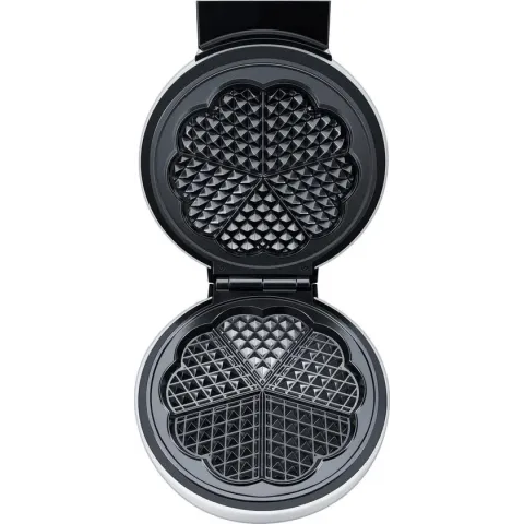 - Steba WE16 - Wafelijzer - Hartvorm - 5 wafels per keer - Zilver