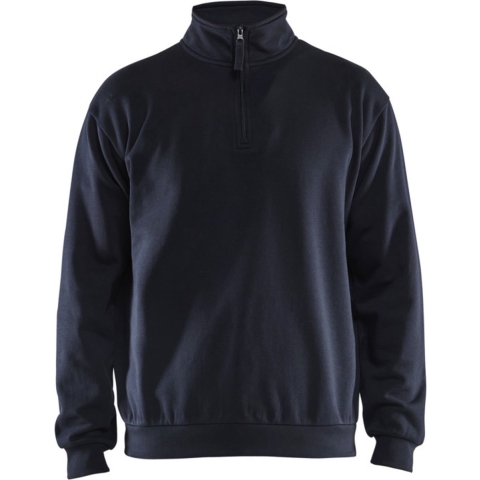 Blåkläder Sweatshirt met halve rits 35871169 | Donker marineblauw | Maat XL - 7330509834305