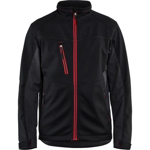 Blåkläder Softshell Jack 49502516 | Zwart/Rood | Maat XL - 7330509535103