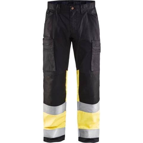 Blåkläder Werkbroek met stretch High-Vis 15511811 | Zwart/High-Vis Geel | Maat 56 - 7330509539880