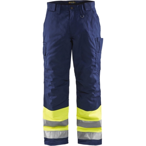 Blåkläder Winterwerkbroek High-Vis 18621811 | High Vis Geel/Marineblauw | Maat C154 - 7330509369357