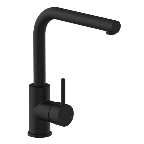Schutte VITAL Sensor keukenkraan met uittrekbare uitloop | Mat Zwart - 99760