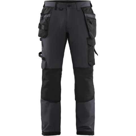 Blåkläder Werkbroek met 4-weg stretch 15221645 | Zwart/Donkergrijs | Maat 58 - 7330509724514