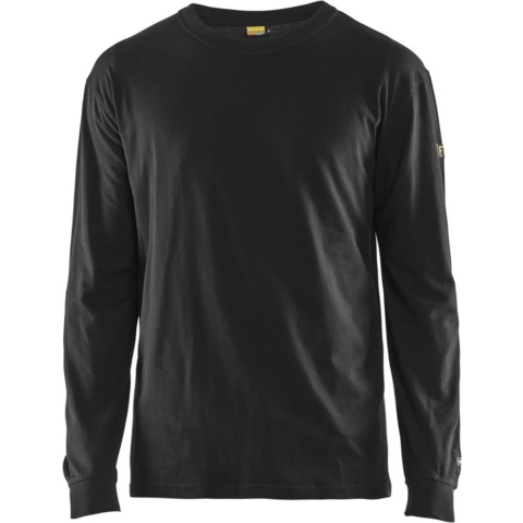 Blåkläder Vlamvertragend T-Shirt lange mouwen 34831737 | Zwart | Maat XL - 7330509726686