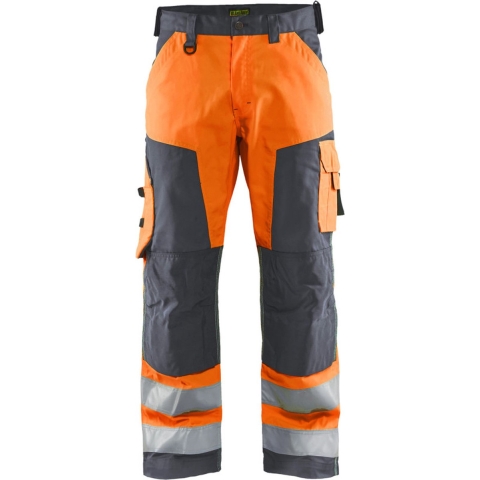 Blåkläder Werkbroek High-Vis zonder spijkerzakken 15661811 | High Vis Oranje/Medium Grijs | Maat 62 - 7330509746929