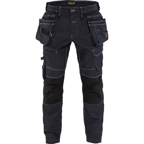 Blåkläder Werkbroek Denim Stretch X1900 19901141 | Marineblauw/Zwart | Maat C58 - 7330509531914