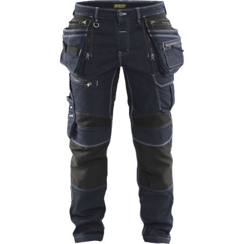 Blåkläder Werkbroek Denim Stretch X1900 19901141 | Marineblauw/Zwart | Maat D124 - 7330509532003