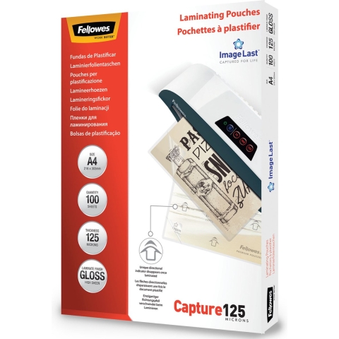 Fellowes Lamineerfolie DIN A4 125 micron glanzend 100 stuk(s)