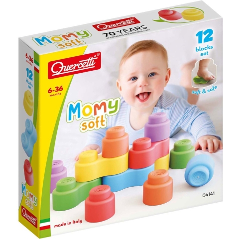 Quercetti Zacht Blokken - 12 st. - Mama Soft - Quercetti - OneSize - Blokken