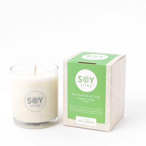 Soylites Soycandle Rejuvenation - Lemongrass, Lavender & Lime