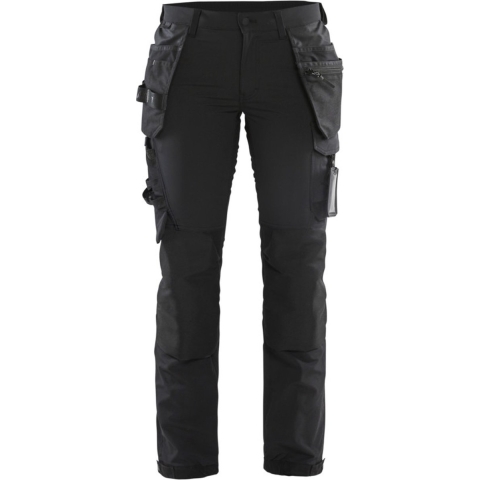 Blåkläder Dames 4-weg stretch werkbroek 71921645 | Zwart/Donkergrijs | Maat 48 - 7330509742068