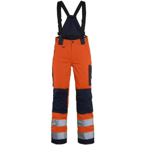 Blåkläder Dames Winterwerkbroek High-Vis 78851977 | High-Vis Oranje/Marineblauw | Maat 34 - 7330509551233