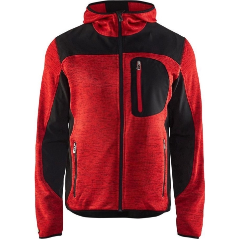 Blåkläder Gebreid vest met softshell 49302117 | Donkerblauw/Geel | Maat S - 7330509658444