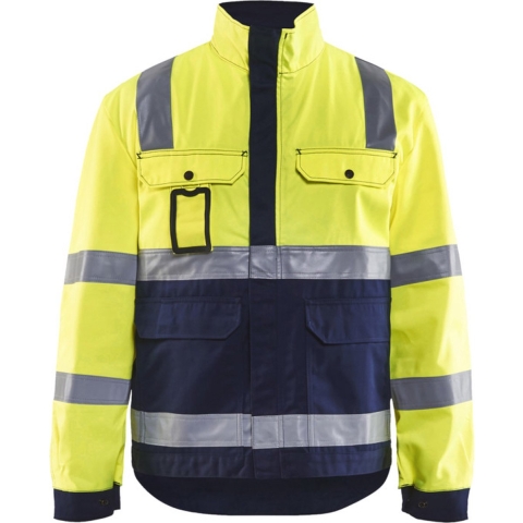 Blåkläder Jack, ongevoerd High-Vis 40231804 | High-Vis Geel/Marineblauw | Maat 4XL - 7330509238479