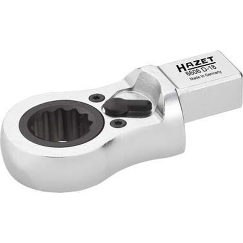 HAZET Insteek-ratel-ringsleutel 6606D-21 · 14 x 18 mm insteekvierkant massief · Buitentwaalfkant profiel · SW 21 mm