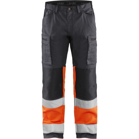 Blåkläder Werkbroek met stretch High-Vis 15511811 | Medium Grijs/ High-Vis Oranje | Maat 58 - 7330509746226
