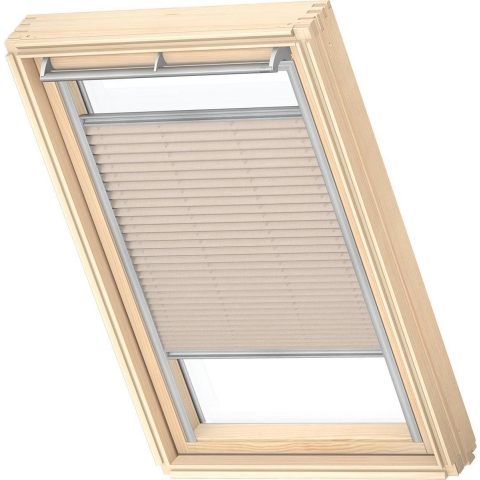 VELUX Origineel Plisségordijn (FHL), Zilveren Kozijn, C02, Classic Sand