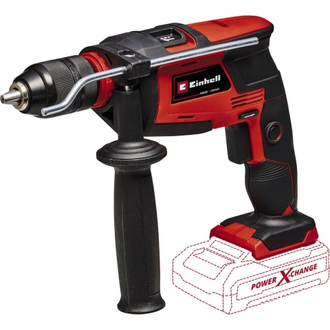 Einhell Accu Klopboormachine TE-ID 18 Li Solo - Power X-Change - 18 V/Li-ion - Boren en klopboren - Max. boorcapaciteit in beton: 13 mm - Snelspanboorkop: 13 mm - Excl. accu en lader
