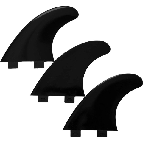 Devoted Thruster Fin Set Nylon– Dual Tab Compatible – Surf Vinnen– Zwart