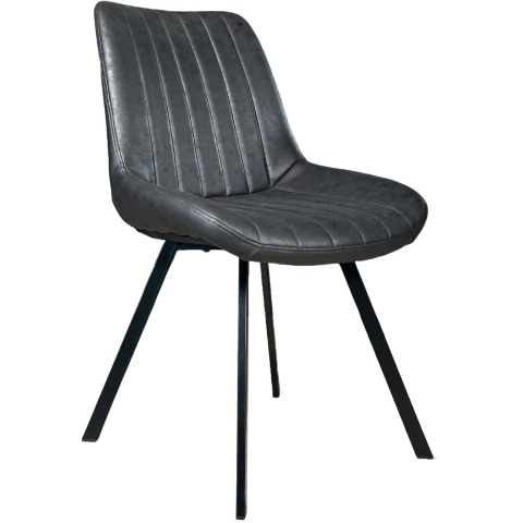 Eetkamerstoel Susta zwart microvezel eetstoel zetel