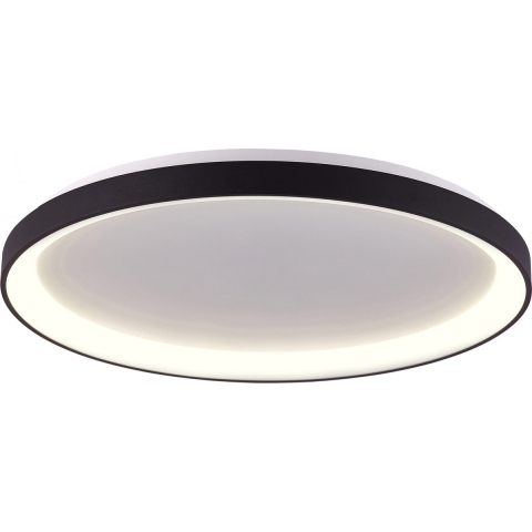 Steinhauer plafonniere Ringlede - zwart - kunststof - 38 cm - ingebouwde LED-module - 3691ZW