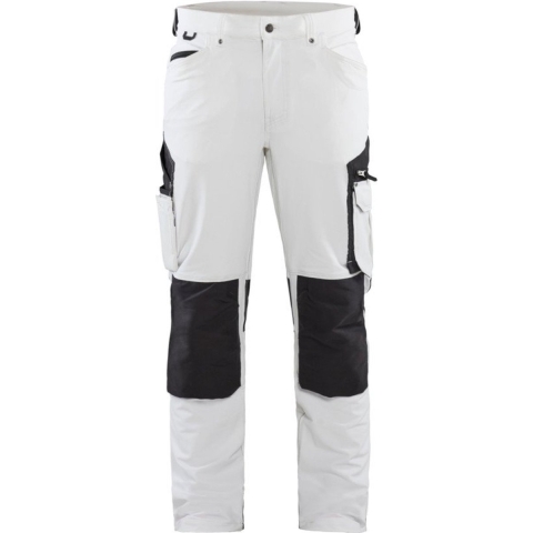 Blåkläder Schildersbroek met 4-weg stretch 10891645 | Wit/Donkergrijs | Maat 58 - 7330509743720