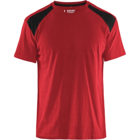 Blåkläder T-Shirt bicolour 33791042 | Rood/Zwart | Maat XS - 7330509604052