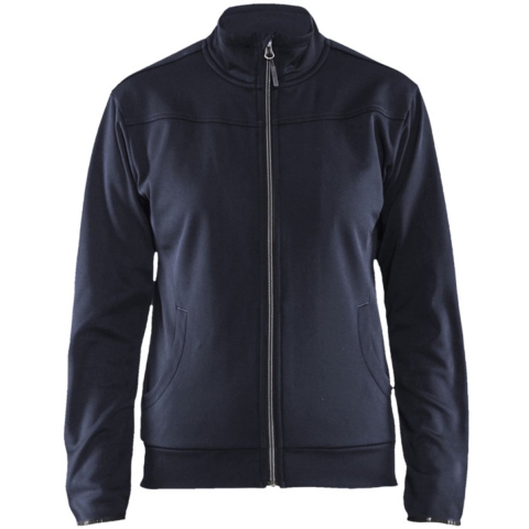 Blåkläder Dames service Sweatshirt met rits 33942526 | Donker marineblauw/Zwart | Maat XS - 7330509648032