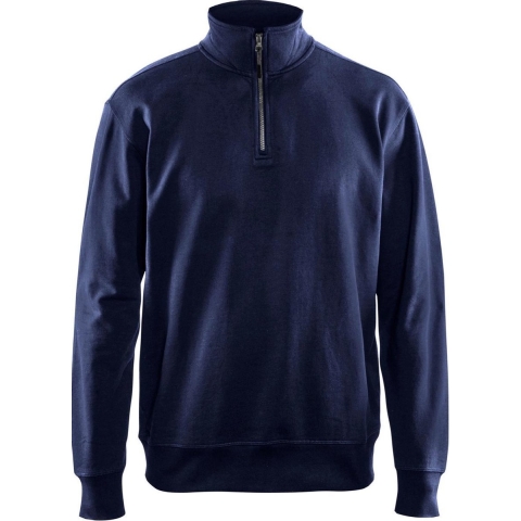 Blåkläder Sweatshirt met halve rits 33691158 | Marineblauw | Maat 4XL - 7330509466278
