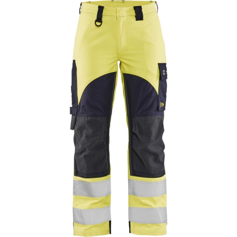 Blåkläder Multinorm Dames Werkbroek Inherent 71891512 | High-Vis Geel/Marineblauw | Maat 50 - 7330509641033