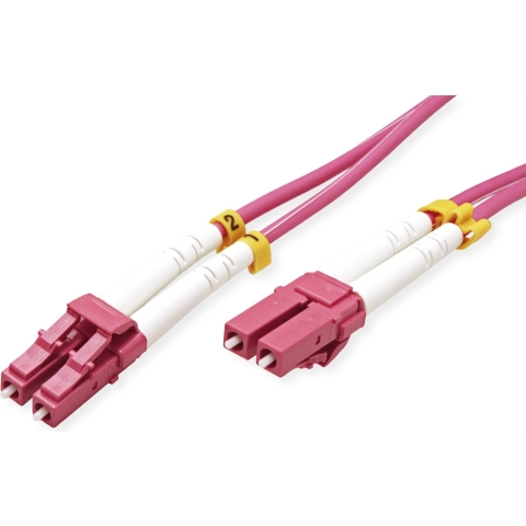 VALUE F.O. kabel 50/125µm OM4, LC/LC, violet, 15 m