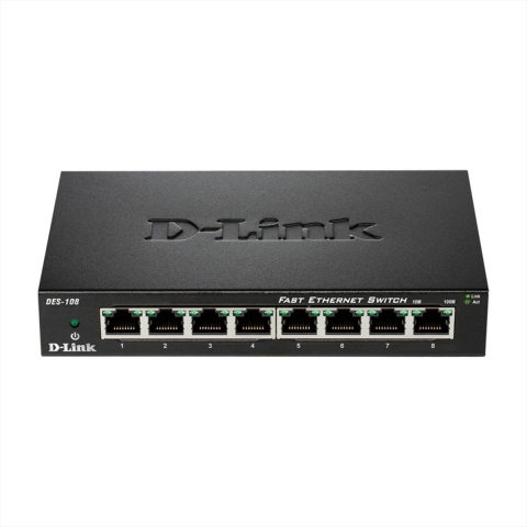 D-Link DES-108 Netwerk switch 8 poorten 100 MBit/s