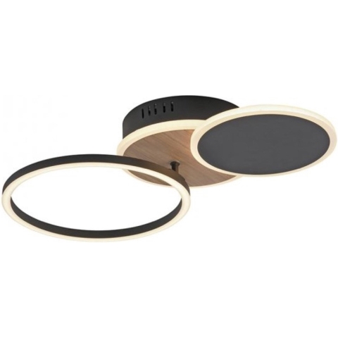 Just Light 14116-78 SEVENT LED-plafondlamp LED 25.5 W Hout-bruin (zijdemat)