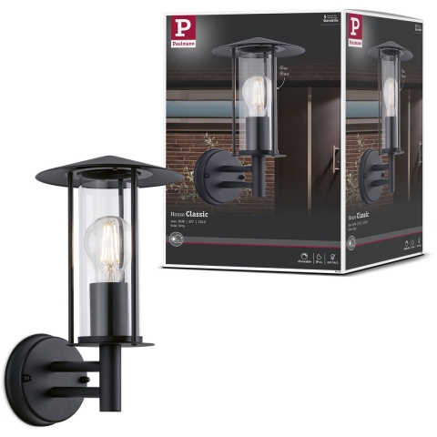 Paulmann Classic 94398 Wandlamp E27 Donkergrijs